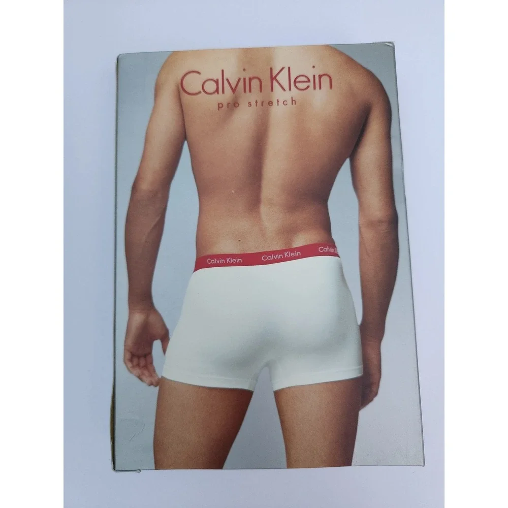 Calvin Klein Pro Stretch‎ Trunk Charcoal Grey Red Logo U7051 2008 Mens Size S